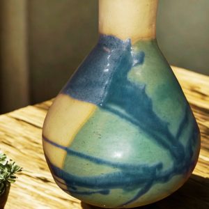 Blue and Pale Green Pot Vase